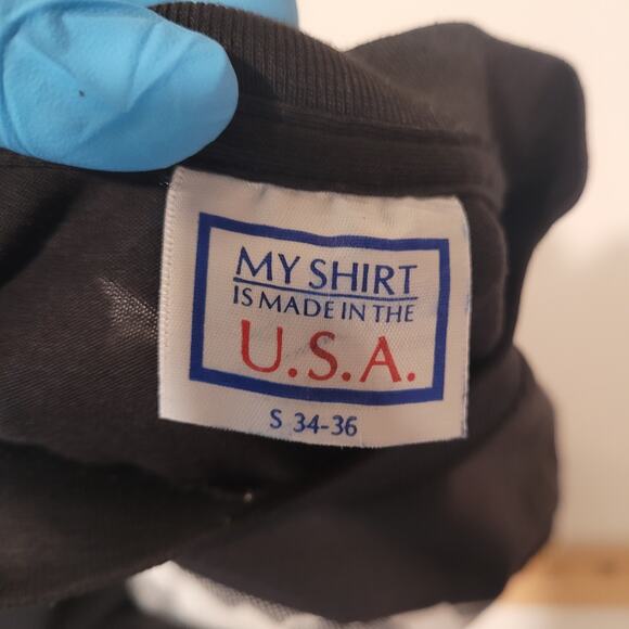 VTG 80s Anti-US USX Lorain Steel Protest Tee Mens XXS / Womens S USA Made - Picture 6 of 7